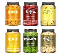 6 Types of Instant Dried Fruits Potato Chips, Mixed Fruits,mango Strawberry Banana Pineapple Kiwifruit, Fruit Snacks,Vegan, Snack Foods, Chinese Snack, Holiday Snacks (Mixed flavors,5 Cans)