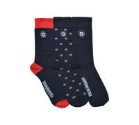 (6 UK-11 UK, Navy/Red/White) Lambretta Mens Paisley Socks (Pack of 3)