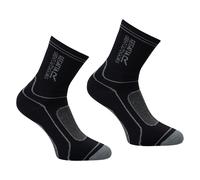 (6 UK-8 UK, Black/Granite) Regatta Unisex Adult Waterproof Crew Socks