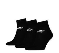 (6 UK-8 UK, Black) Puma Unisex Adult Quarter Ankle Socks (Pack of 3)