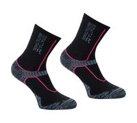 (6 UK-8 UK, Seal Grey/Storm Blue) Regatta Womens/Ladies Merino Wool Hiking Crew Socks
