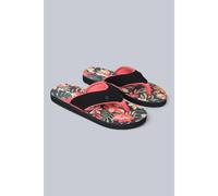 (6 UK, Bright Orange) Animal Womens/Ladies Leaf Print Recycled Flip Flops