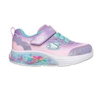 (6 UK Child, Purple) Skechers Childrens/Kids Mermaid Leather Light Up Trainers