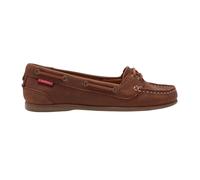 (6 UK, Dark Tan) Chatham Womens/Ladies Leather Flat Loafers