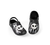 Disney The Nightmare Before Christmas Jack Skellington Black and White Clogs | Fur Lined Footwear for Halloween | Unisex Adults Casual Wear Merch - 6 UK