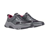 Hugo Boss Mens Asher Leather Running Trainers - Grey - Grey - 6 UK