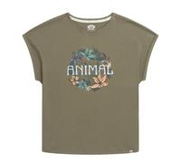 (6 UK, Khaki Green) Animal Womens/Ladies Holly Logo Organic T-Shirt