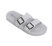 (6 UK, Light Grey) Brave Soul Mens Moulded Footbed Sandals