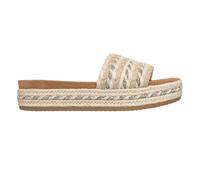 (6 UK, Natural) Skechers Womens/Ladies Misty Embellished Platform Slides