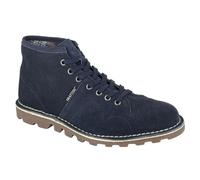 (6 UK, Navy Suede) Grafters Heritage Unisex Leather Monkey Boots