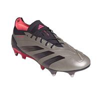 (6 UK, Silver/Black) Adidas Unisex Adult Predator Soft Ground Football Boots