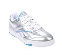 (6 UK, Silver) Reebok Womens/Ladies BB 4000 II Metallic Leather Trainers