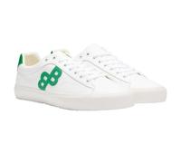 Boss Unisex Adult Aiden Leather Trainers - White/Green - White/Green - 6 UK