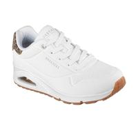 (6 UK, White) Skechers Womens/Ladies Uno Stand On Air Leopard Print Trainers