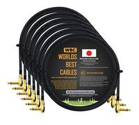 6 Units - 6 Foot-Pedal, Effects, Patch, instrument cable CUSTOM MADE By WORLDS BEST CABLES - made using Mogami 2524 wire and Eminence Gold Plated ¼ inch (6.35mm) R/A Pancake type Connectors