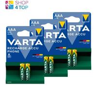 6 Varta Rechargeable Battery AAA Batteries LR03 550mAh NiMH 1.2V HR03 2-Pack NEW