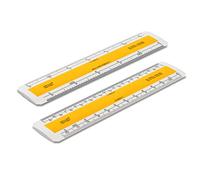 6″ Verulam Imperial Flat Oval Scale Ruler. No.203 Scales: Side 1: 1:500 ft & 1:2500 ft Side 2: 1:1250 ft & 1:10 560 ft (6″=1 Mile)