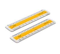 6″ Verulam imperial flat oval scale ruler. No.204 scales: side 1 - 1:500 ft & 1:2500 ft side 2 - 1/8″, 1/4″ & 1/2″, 1″ = 1ft