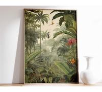 6 Vintage Botanical Print Tropical Floral Poster Henri Rousseau Floral Art Floral Decor Vintage A3 Poster on Canvas - Wall Art Home Decor Movie Poster Canvas Film Cinema Retro Vintage Cult Classic No