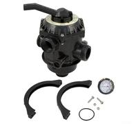 6-Way Clamp Style Valve for Pentair 262506, 1.5-Inch Top Mount Multi-Port Valve, Compatible with Cristal for FLO II, for Sand Dollar, for METEOR, for TAGELUS Sand Filters for Pool and Spa Maintenance