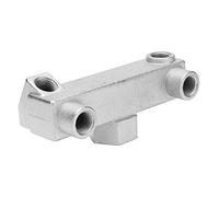 6 Way Connector Block Air Compressor Threaded Manifold Distribution Fitting High Efficiency Aluminum Alloy for Air Compressor System Accessory G1/4 G1/2