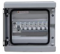 6 Way Consumer Unit 63 Amp RCD and 6x MCB Circuit Breakers 6A 16A 32A Type B IP65 Weatherproof Outdoor Outbuilding Garage Shed