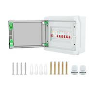 6 Way Consumer Unit, Consumer Unit Circuit Breaker, IP65 Consumer Unit Anti-Leakage Fuse Box, 63A 30mA RCD 6MCB 6A+6A+16A+16A+32A+32A, Shield Circuit Breaker for Outdoor Outbuildings Garage Shed