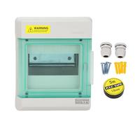 6 Way Distribution Protection Box, Din Rail Transparent Cover Circuit Outdoor Breaker Box, Plastic Power Junction Box Distribution Box Enclosure