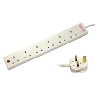 6 Way Gang Anti Surge Spike Power Strip Protector - 2M