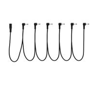 6 Way Guitar Pedal Right Angle 5.5 x 2.1mm Daisy Chain Power Splitter 9V Cable