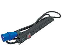 6 Way, HORIZ, 13A, SW PDU, 16A Plug | 19" Equipment/Cabinet Rack Power Distribution ENCLOSURES/Cabinet Racks, 1 X Qty - PDU-6WS-H-SP-16CMDO