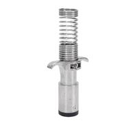 6 Way Round Trailer Wiring Connector with Spring Style Cable Sheath and Long Lasting Durability for Australian Models, Aluminum Alloy, 1 Connector
