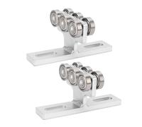 6 Wheel Trolley Assembly Heavy Duty Electric Hoist Roller Trolley for 1 5/8in Strut Channel High Strength S45C Carbon Steel 2PCS 255KG Load Capacity