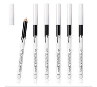 6 White Eyeliner Pencils for Professional Highlighter, Soft Waterproof Long Lasting Eyeshadow Pencil, Lip Line Pencil, Eyelid Pad