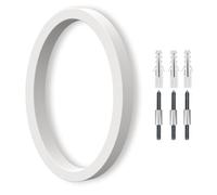 6" White Floating House Number, Metal Modern House Numbers, Mailbox Decor Number with Nail Kit, 911 Visibility Signage (Large 0)