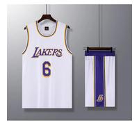 (6#white, XXL(175cm)) LeBron James adult and children's jersey set