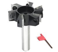 6-Wing CNC Spoilboard Surfacing Router Bit, Carbide Insert, 2"CD, 1/2"Shank