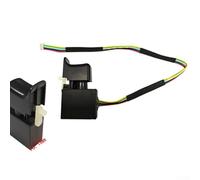 6-Wire Brushless Electric Hammer Trigger Switch Dustproof Speed Control Push Button Power Switch Easy Assembly Cordless Electric Drill Black Plastic 60x33mm for Workshop