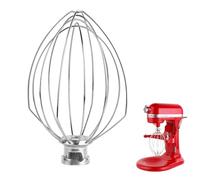 6 Wire Whisk Attachments for KitchenAid 5-6Quart Mixer, Bowl Lift Stand Mixer Accessories, 6-Quart Stainless Steel Whisk, Egg Cream Whisk, Cake Mayonnaise Whisk, For Multiple Models