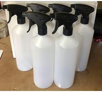 6 x 1 Litre Chemical Resistant Trigger Spray Bottles - Garden, Home & Industrial Use