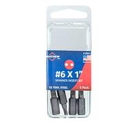 #6 x 1 Spanner Insert Bit, 5 Pack