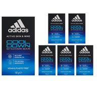 6 x 100g Adidas Cool Down Shower Bar Soap Active Skin & Mind
