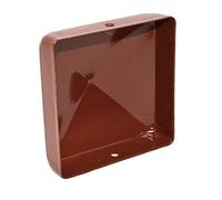 6 x 100mm x 100mm (4" x 4") Dark Red Fence Post Caps