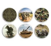 6 x 10cm Camouflage Vinyl Stickers - Army Forces Soldier Tank Men War Camo Gamer Gaming Scrapbooking Gift #79015