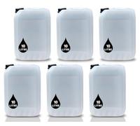 6 x 10L JERRY CAN - UN Approved Stackable Bottle Container + 51mm Tamper Evident Cap | Perfect for Storage of Water Liquid NATURAL