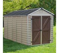 6 x 12 Palram - Canopia Skylight Plastic Apex Shed - Tan