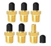 6 x 14-piece NPT male thread brass valves with standard 1/4 NPT thread for air control in automotive, agricultural, and various industrial applications