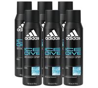 6 x 150ml Adidas 48H Cool & Aquatic Deodorant Spray - Ice Dive