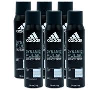6 x 150ml Adidas 48H Enduring Fresh & Woody Fragrance Deodorant Spray - Dynamic Pulse