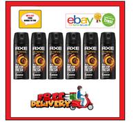 6 x 150ml Axe Dark Temptation Deodorant Bodyspray. Dark Chocolate